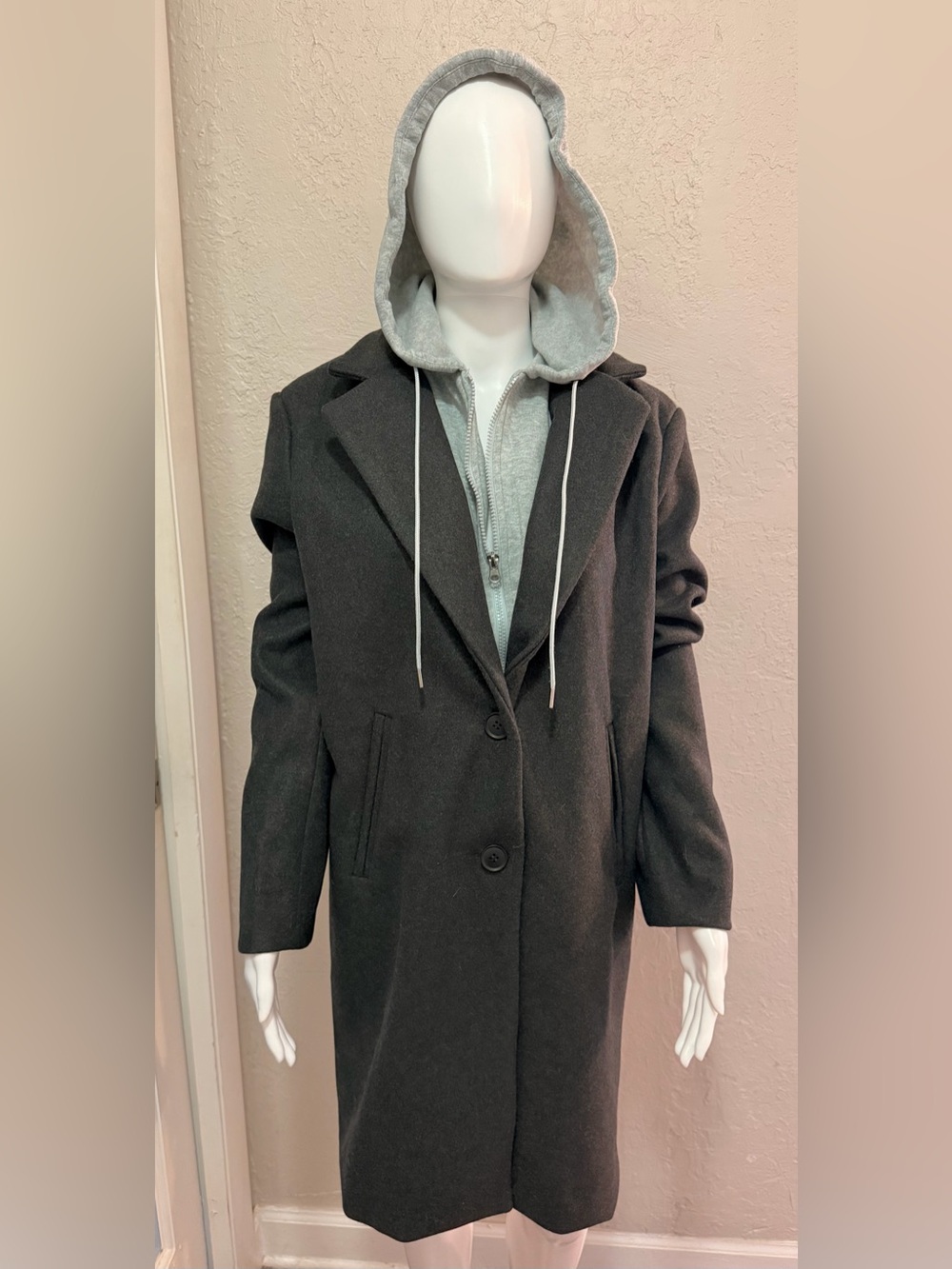 Hooded Dark Gray Jacket